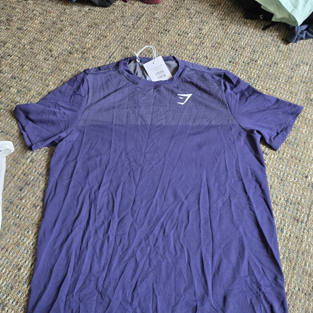 Gymshark Blue Vital Seamless  Short-Sleeve Athletic Tee